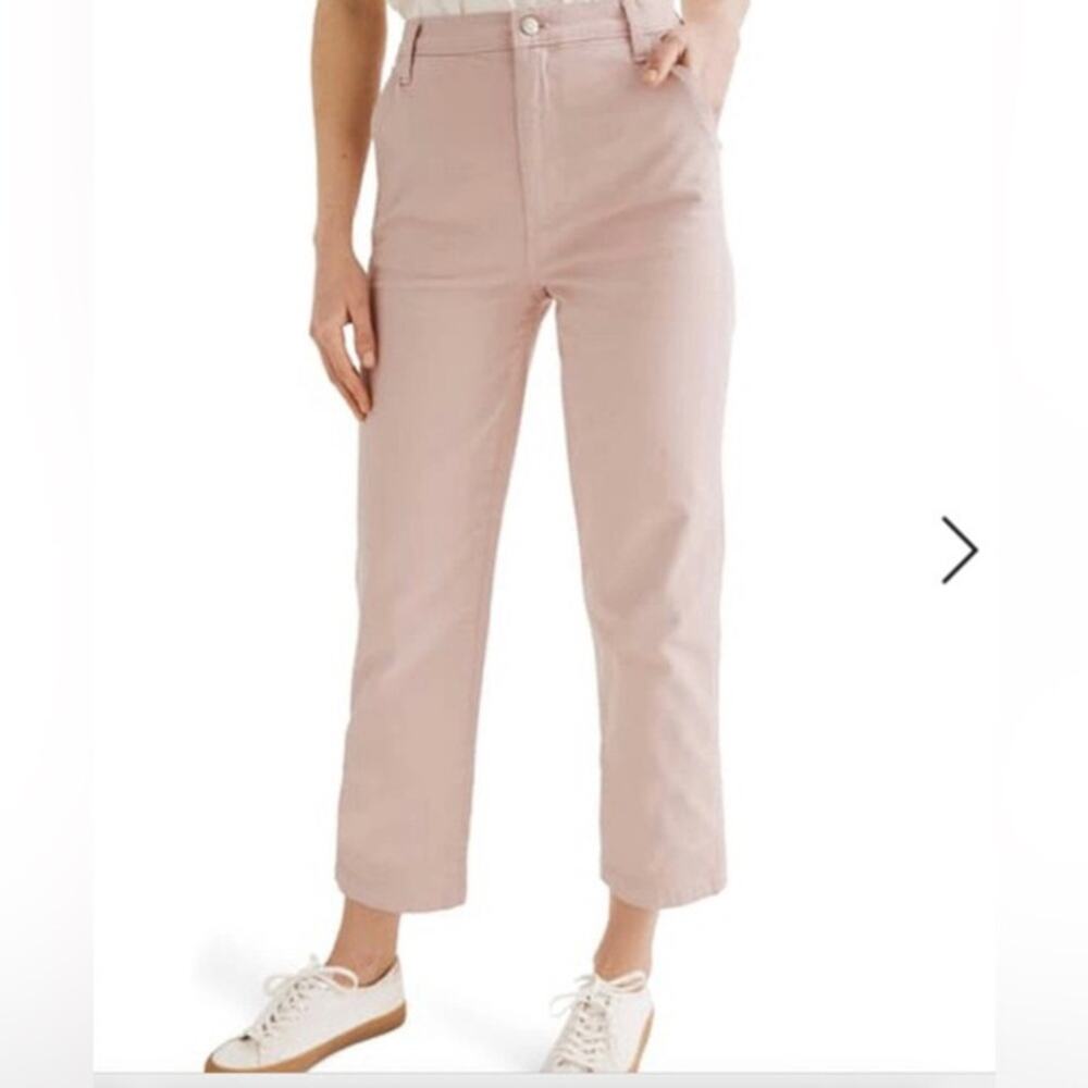 Madewell Light Pink High Rise Straight Leg Fit Rigid Denim Jeans Size 28